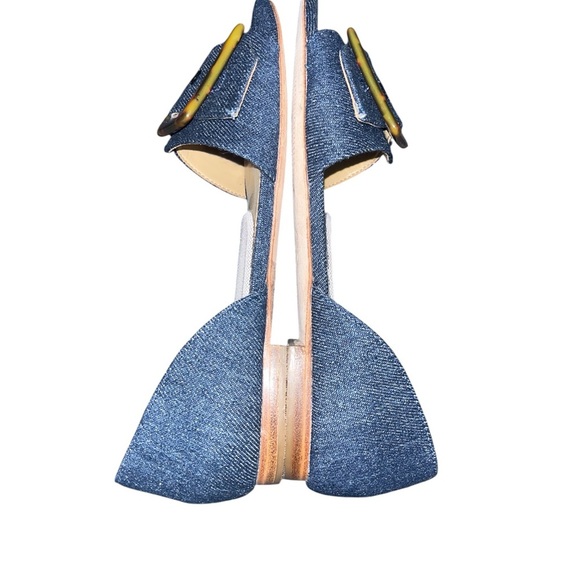 Talbots Denim Flats with Tortoise Accent - Picture 5 of 8